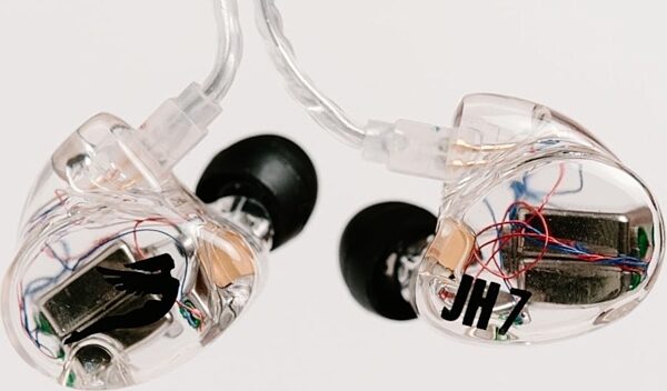 open zoom image for Jerry Harvey Audio JH7 Triple-Driver Universal In-Ear Monitors, Clear, Main