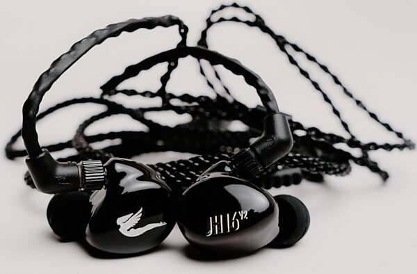 open zoom image for Jerry Harvey Audio JH16v2 In-Ear Headphone Monitors, Black, Action Position Back