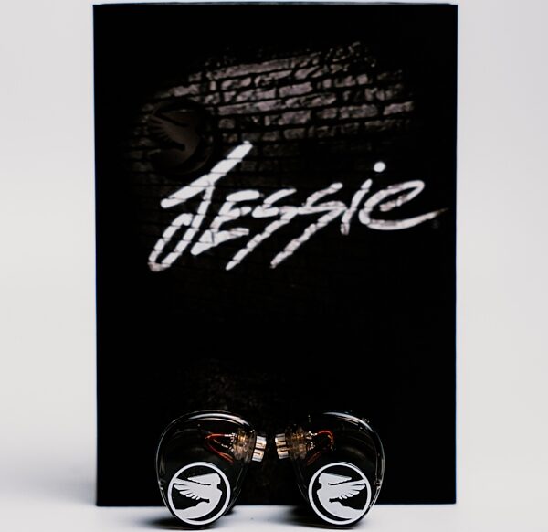 open zoom image for Jerry Harvey Audio Jessie Single-Driver Universal In-Ear Monitors, Black, Action Position Back