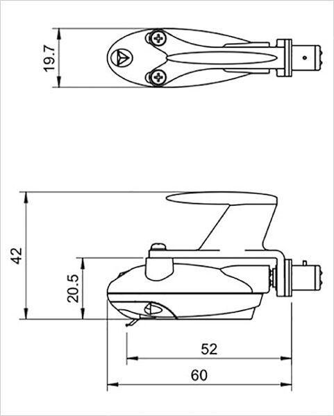 open zoom image for JICO Clipper MM Turntable Cartridge, New, Action Position Back