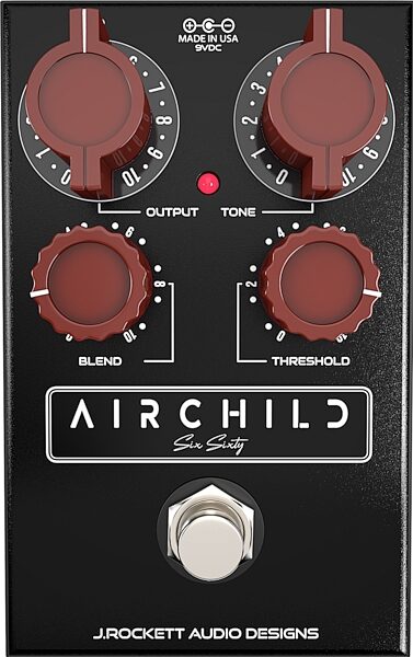 open zoom image for J. Rockett Audio Airchild Compressor Pedal, New, Action Position Front