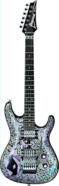 open zoom image for Ibanez JSBDG Joe Satriani Limited Edition Black Dog Electric Guitar (with Case), Main