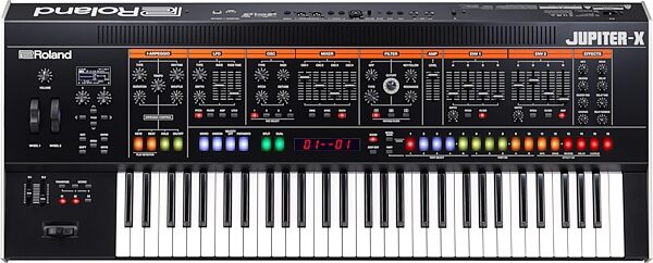 open zoom image for Roland Jupiter-X Keyboard Synthesizer, 61-Key, New, Action Position Front