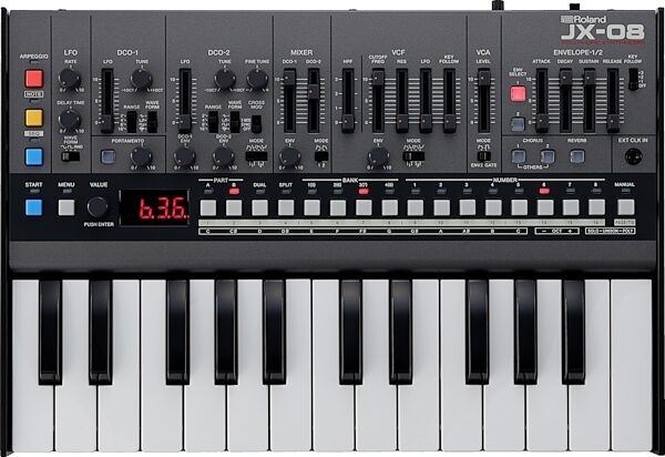 open zoom image for Roland JX-08 Boutique Desktop Synthesizer, New, Main