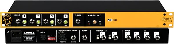 open zoom image for Radial JX42 V2 Four Instrument Dual Amp Switch, New, Action Position Back