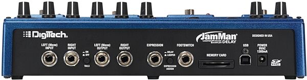 open zoom image for DigiTech JamMan Delay Looper/Phrase Sampler Pedal, Rear