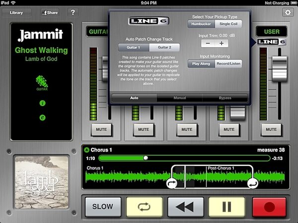 open zoom image for Line 6 Mobile In iOS Audio Interface for iPhone and iPad, Jammit Screenshot Automation