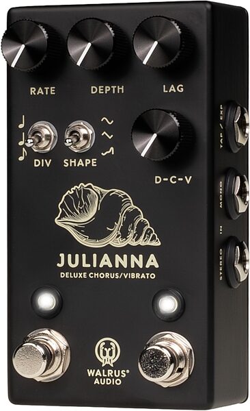 open zoom image for Walrus Audio Julianna Deluxe Chorus Vibrato Pedal, Black, Action Position Back