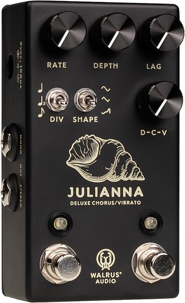 open zoom image for Walrus Audio Julianna Deluxe Chorus Vibrato Pedal, Black, Action Position Back