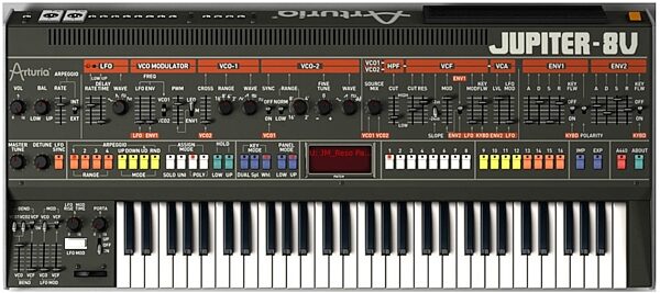 open zoom image for Arturia Jupiter 8 V Software Synth (Macintosh and Windows), Main