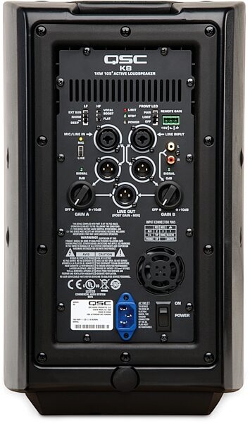 open zoom image for QSC K8 2-Way Powered Speaker (1000 Watts, 1x8"), Rear