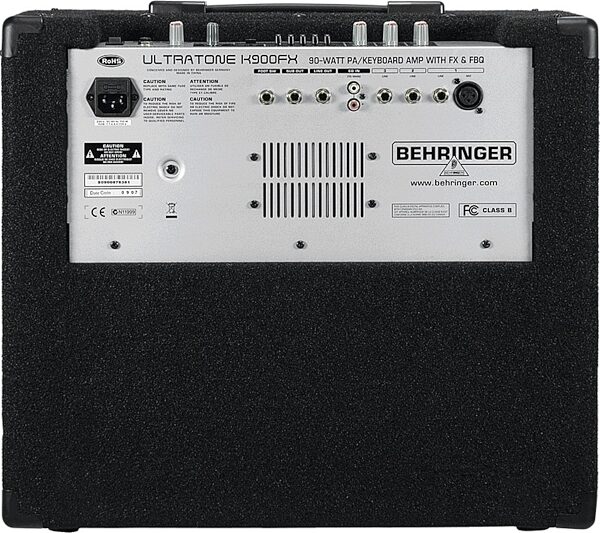 open zoom image for Behringer K900FX Ultratone Keyboard Amplifier (90 Watts, 1x12"), Rear
