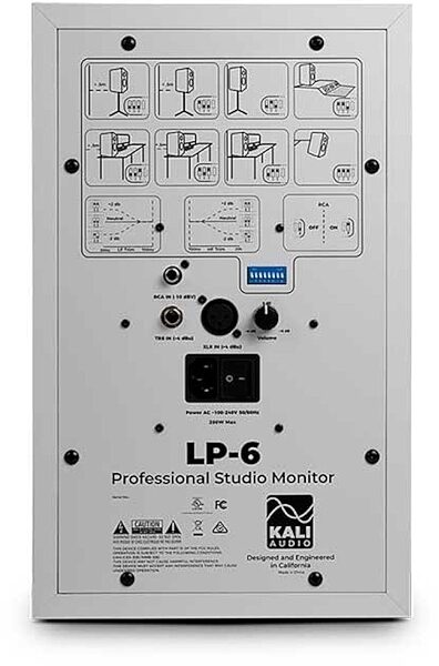 open zoom image for Kali Audio LP-6 V2 Powered Studio Monitor, Single Speaker, White, view