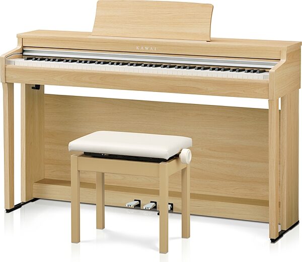 open zoom image for Kawai CN-201 Digital Piano, Light Oak, Action Position Back