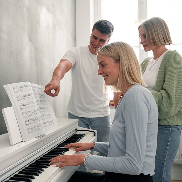 open zoom image for Kawai CN-201 Digital Piano, Light Oak, Action Position Back