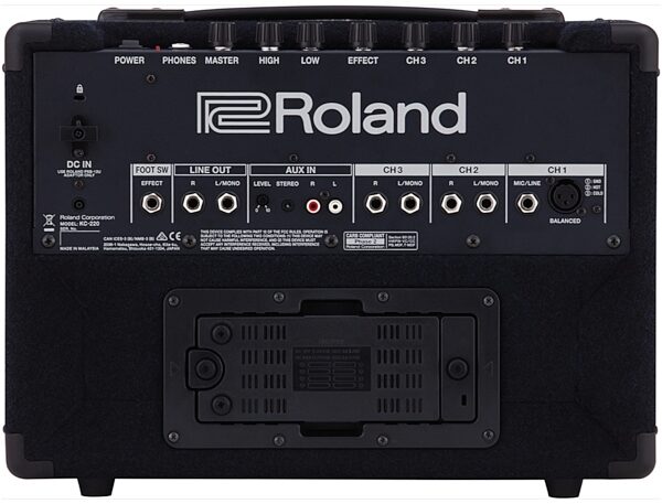 open zoom image for Roland KC-220 Battery-Powered Stereo Keyboard Amplifier, New, Back