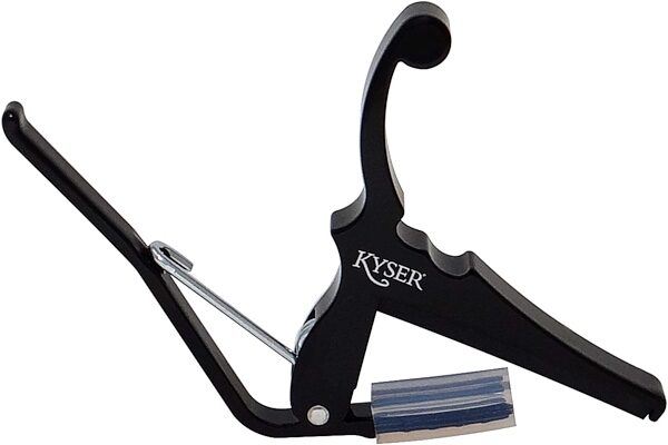 open zoom image for Kyser Quick-Change Electric Guitar Capo, Black, Action Position Back