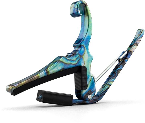 open zoom image for Kyser Quick-Change Acoustic Guitar Capo, Abalone, Action Position Back