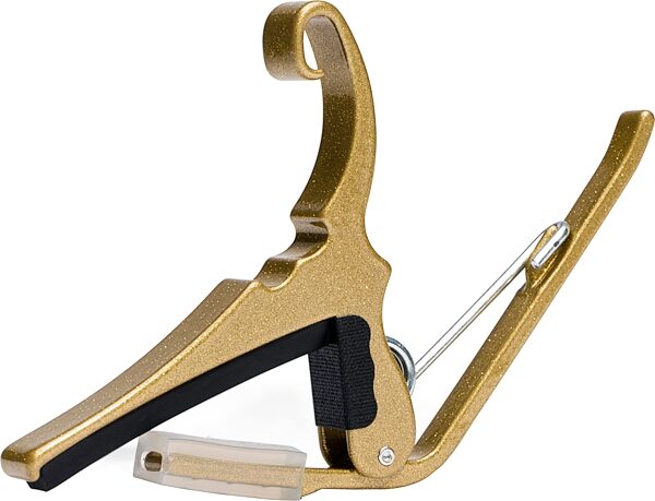 open zoom image for Kyser Quick-Change Acoustic Guitar Capo, Gold, Action Position Back