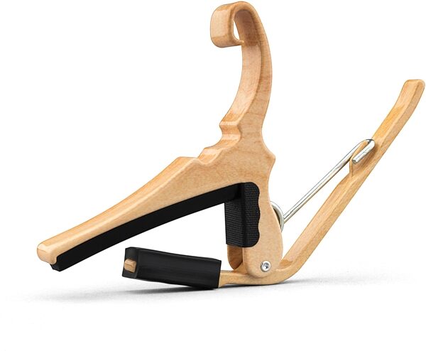 open zoom image for Kyser Quick-Change Acoustic Guitar Capo, Maple, Action Position Back