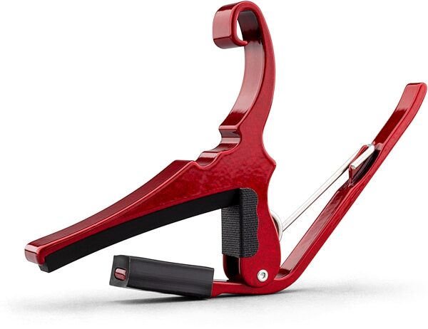 open zoom image for Kyser Quick-Change Acoustic Guitar Capo, Ruby Red, Action Position Back