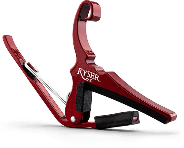 open zoom image for Kyser Quick-Change Acoustic Guitar Capo, Ruby Red, Action Position Back
