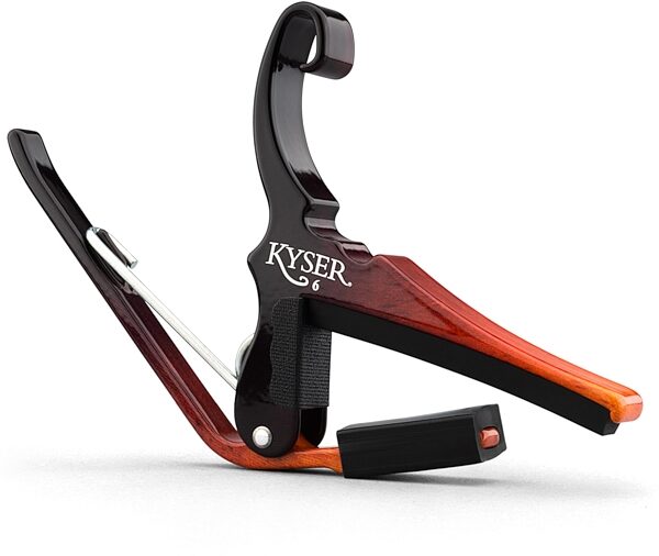 open zoom image for Kyser Quick-Change Acoustic Guitar Capo, Sunburst, Action Position Back