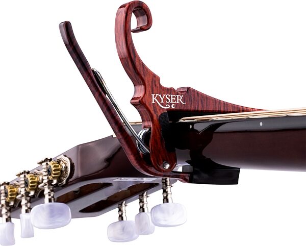 open zoom image for Kyser Quick-Change Classical Capo, Rosewood, Action Position Back