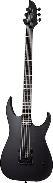 open zoom image for Schecter KM-6 MKIII EX Keith Merrow Signature Baritone Electric Guitar, Satin Black Open Pore, Action Position Back