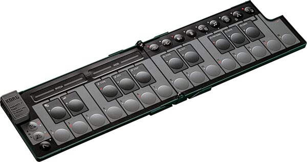 open zoom image for Korg NanoKey Fold USB MIDI Keyboard, Alpine Green, Action Position Back