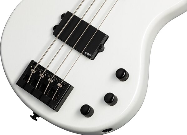 open zoom image for Kramer Disciple D-1 Electric Bass, Pearl White, Open Box (Good), Action Position Back