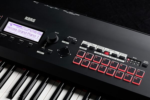 open zoom image for Korg KROSS 2 Keyboard Synthesizer Workstation, 88-Key, Super Matte Black, Action Position Back