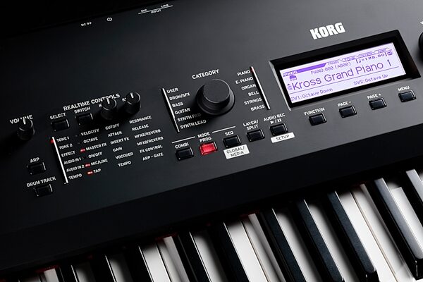 open zoom image for Korg KROSS 2 Keyboard Synthesizer Workstation, 88-Key, Super Matte Black, Action Position Back
