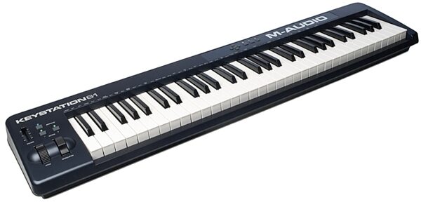 open zoom image for M-Audio Keystation 61 MKII USB MIDI Keyboard Controller, 61-Key, Angle