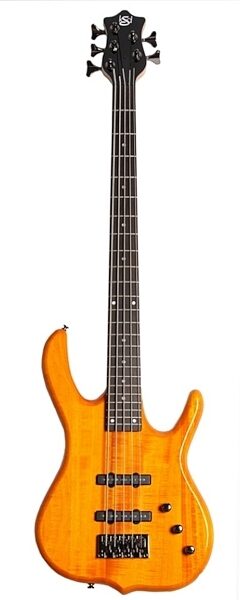 open zoom image for Ken Smith Design Burner 5-String Ignition Electric Bass, Transparent Amber