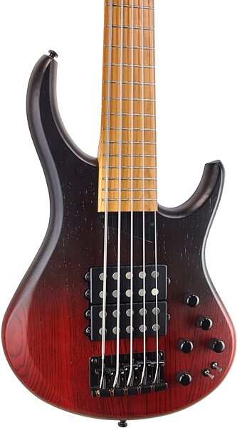 open zoom image for MTD Kingston Super 5 Electric Bass, 5-String, Dr. Browns Fade, Roasted Maple Fretboard, Action Position Back