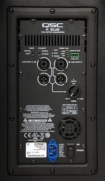 open zoom image for QSC KSub Powered Subwoofer (1000 Watts, 2x12"), Amp