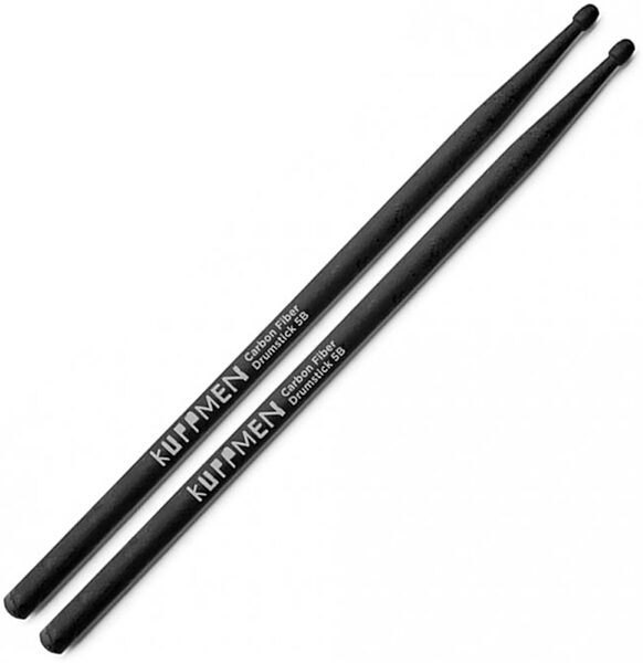 open zoom image for Kuppmen Carbon Fiber Drumsticks, Pair, Black, 5B, Action Position Front