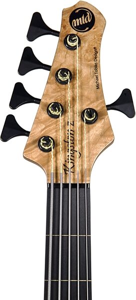 open zoom image for MTD Kingston Z5 Electric Bass, 5-String, Natural Burl Matte, Ebony Fretboard, Action Position Back