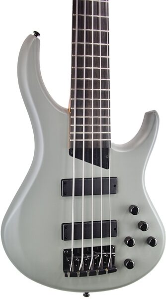open zoom image for MTD Kingston Z5 Electric Bass, 5-String, Primer Gray, Ebony Fretboard, Action Position Back
