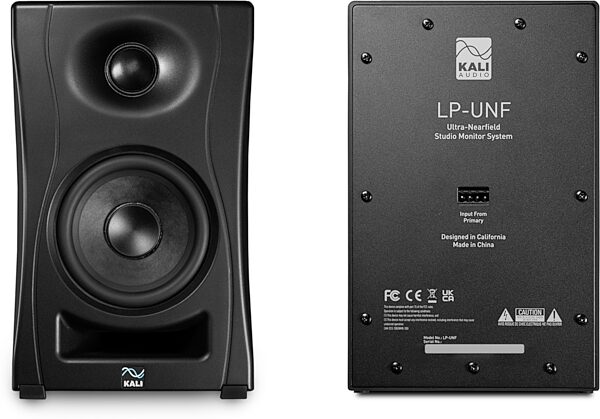 open zoom image for Kali Audio LP-UNF Powered Audio Monitors, Pair, Black, Action Position Back