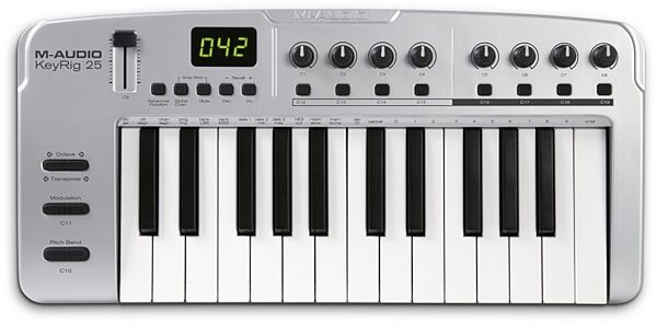 open zoom image for M-Audio KeyRig 25 25-Key USB MIDI Controller, Main