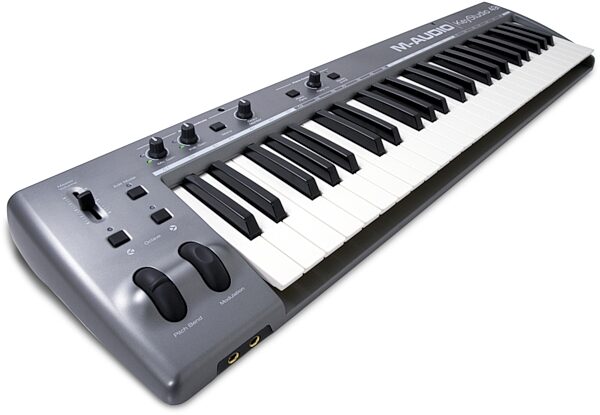 open zoom image for M-Audio KeyStudio 49i 49-Key MIDI Controller, Angle View