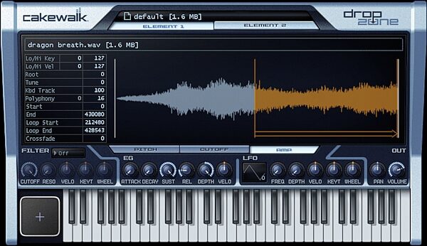open zoom image for Cakewalk Kinetic Electronic Music Studio Software (Windows), Drop Zone