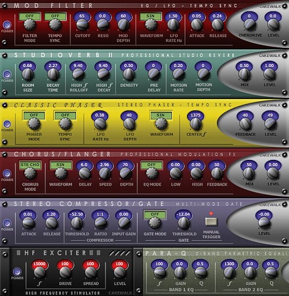 open zoom image for Cakewalk Kinetic Electronic Music Studio Software (Windows), Effects