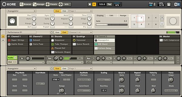 open zoom image for Native Instruments Kore 2 Plug-In Host and Controller, Arpeggiator