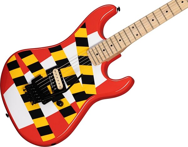 open zoom image for Kramer Baretta Custom Graphics Danger Zone Electric Guitar (with Gig Bag), Open Box (Good), Action Position Back