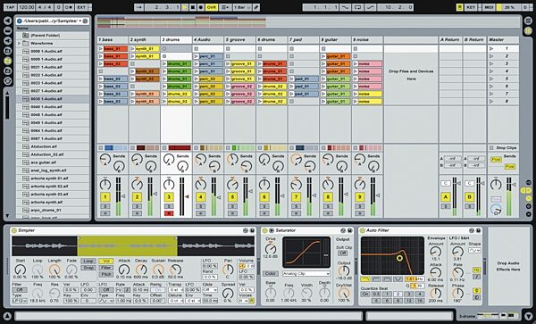 open zoom image for Ableton Live 6 LE Music Production Software (Macintosh and Windows), Session View