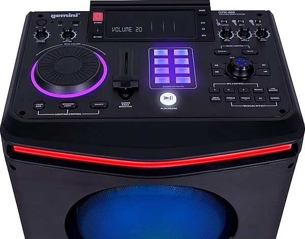 open zoom image for Gemini GPK-800 Home Karaoke Party PA Speaker, New, Top