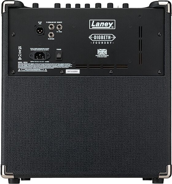 open zoom image for Laney DBF50 Digbeth Foundry Bass Combo Amplifier (50 Watts, 1x10"), New, Action Position Back